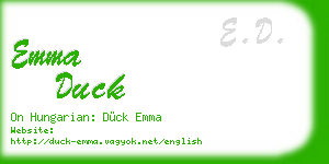 emma duck business card