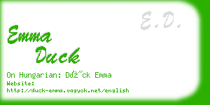 emma duck business card